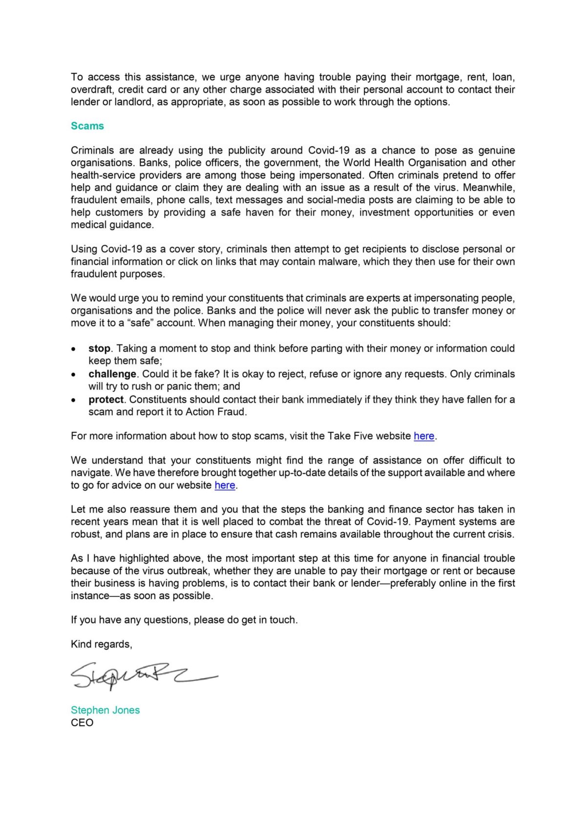 Covid 19 UK Finance