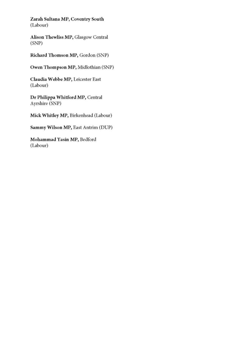 Grahame is one of over 50 cross-party signatories