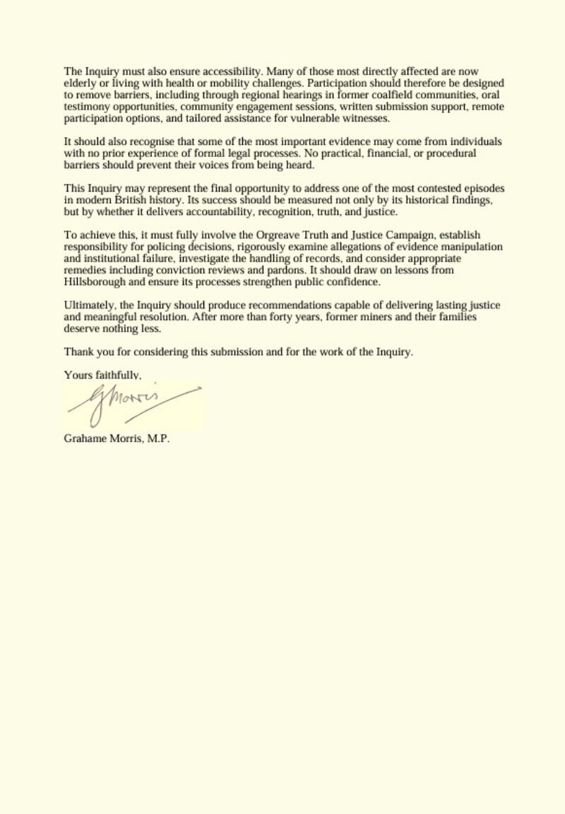Orgreave Inquiry Submission